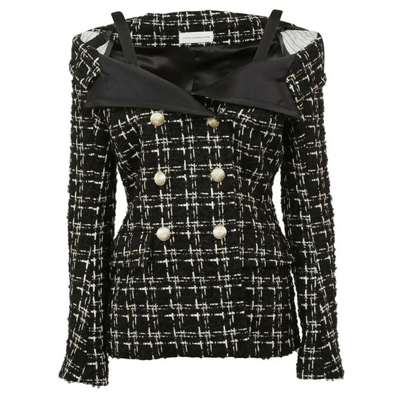 Faith Connexion Sailor Tweed Jacket Size 40 - Picture 1 of 11